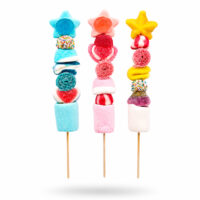 Brochetas de golosinas