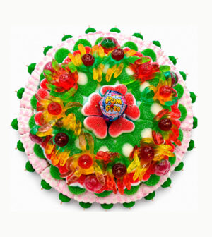 Tarta de golosinas redonda mini - Kiwi