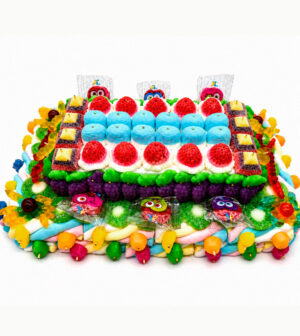 Tarta de golosinas rectangular - 2 bases