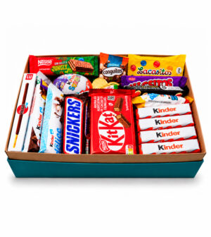 Caja grande de chocolates y golosinas - Verde
