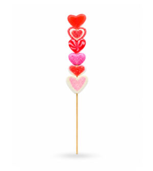 Brocheta de golosinas - Corazones
