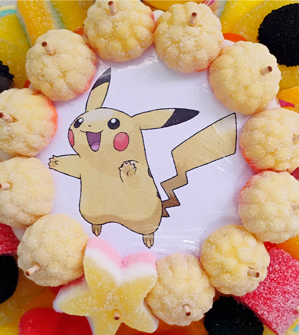 Mini Tarta de golosinas Pokémon Especial Amarillo